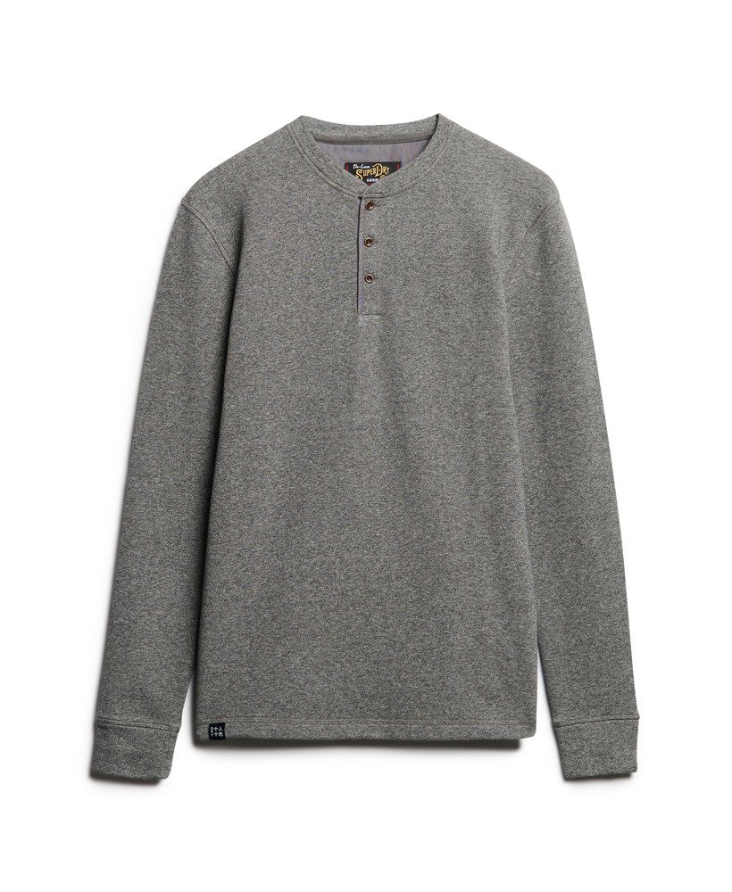 the merchant store - grandad top in heritage dark grey grindle