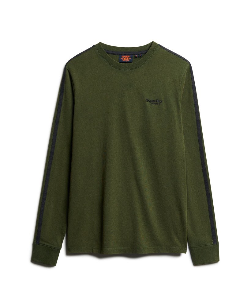 essential logo retro top met lange mouwen in sporttasgroen