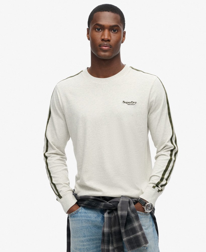 essential logo retro top met lange mouwen in lightning grey grindle