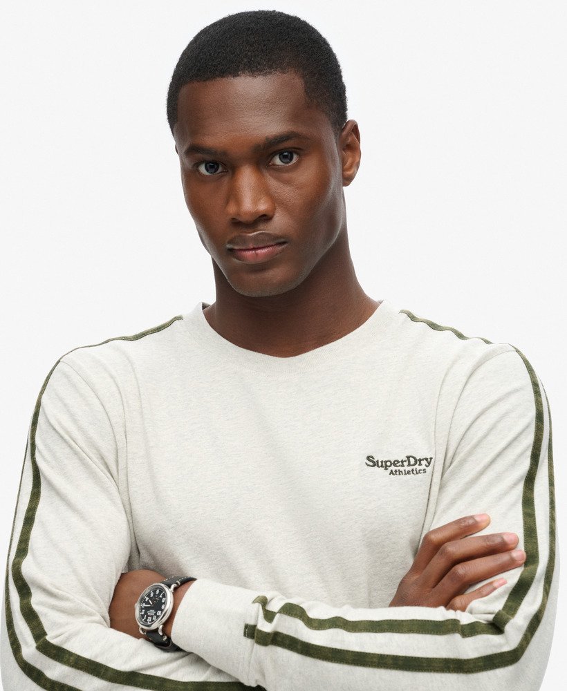 essential logo retro top met lange mouwen in lightning grey grindle