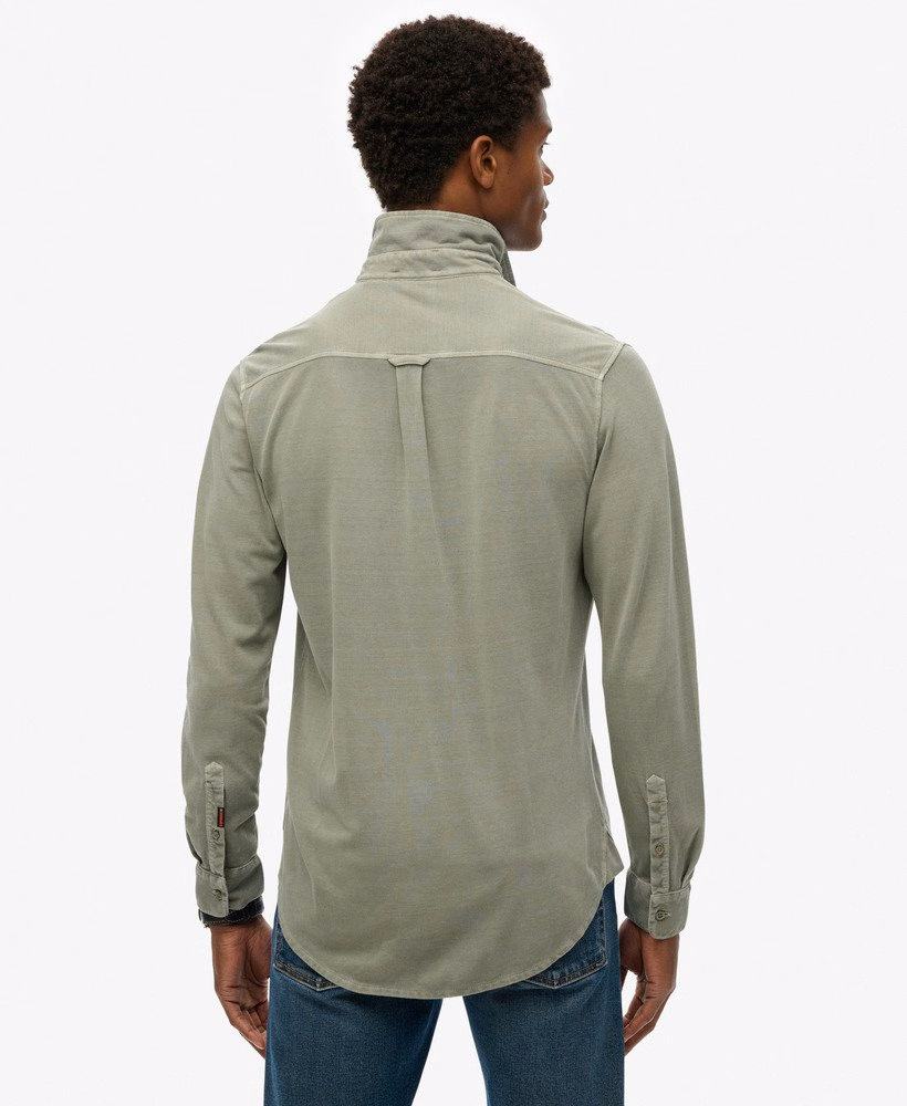 Vintage Destroy Piqué shirt met lange mouwen