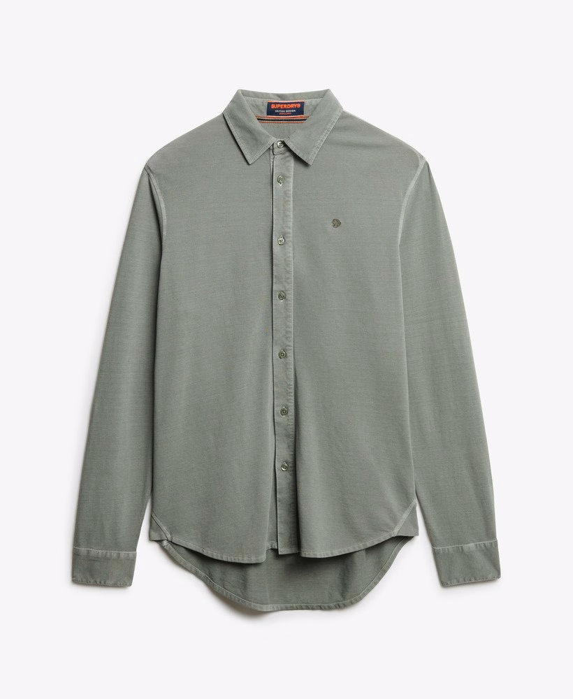 Vintage Destroy Piqué shirt met lange mouwen