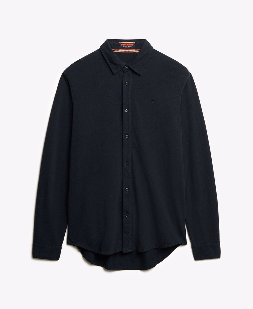 Vintage Destroy Piqué shirt met lange mouwen