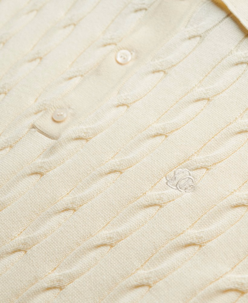 Polo shirt met korte mouwen en gebreide textuur