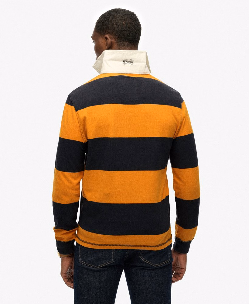 Vintage sportief gestreept rugbytopje