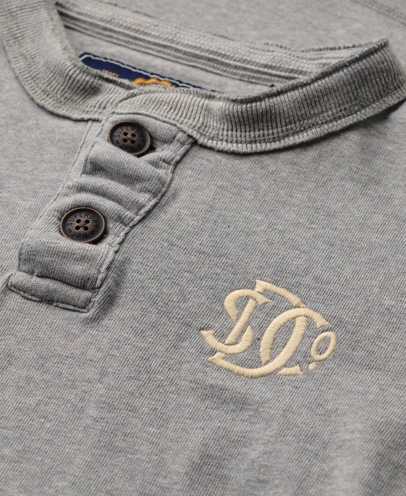 Vintage sportieve Henley-top