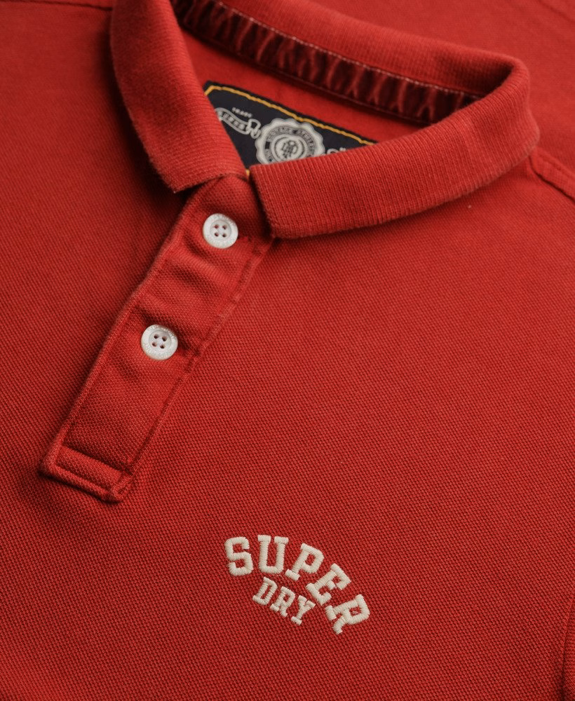 Vintage sportief poloshirt met borduurwerk