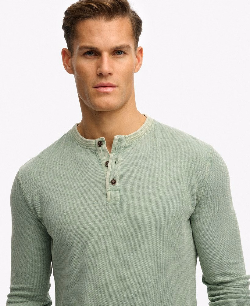 Lichtgewicht Henley-top met textuur
