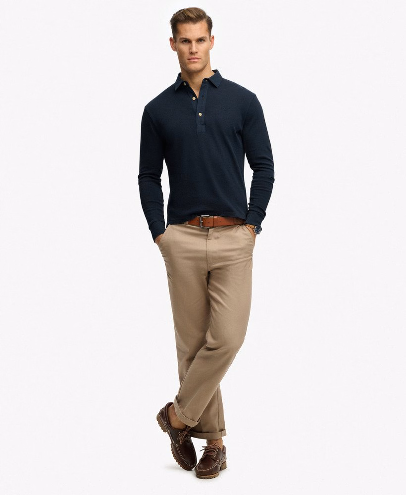 Klassieke preppy top met lange mouwen