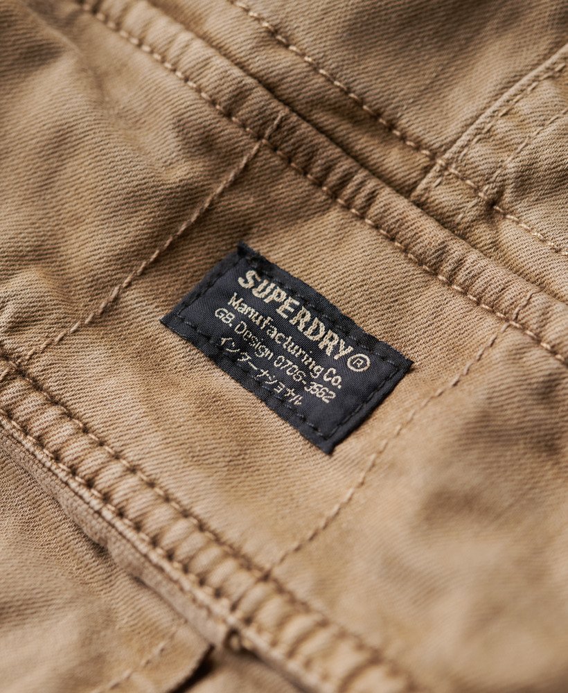 core cargo pants in tan khaki
