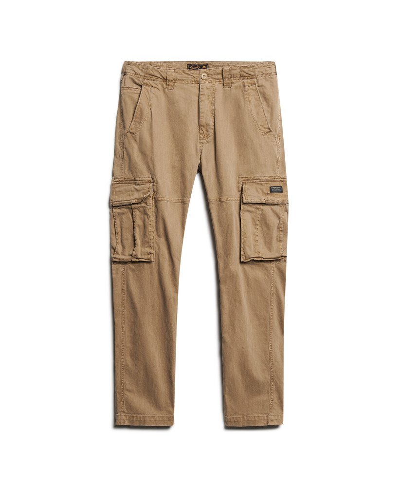 core cargo pants in tan khaki