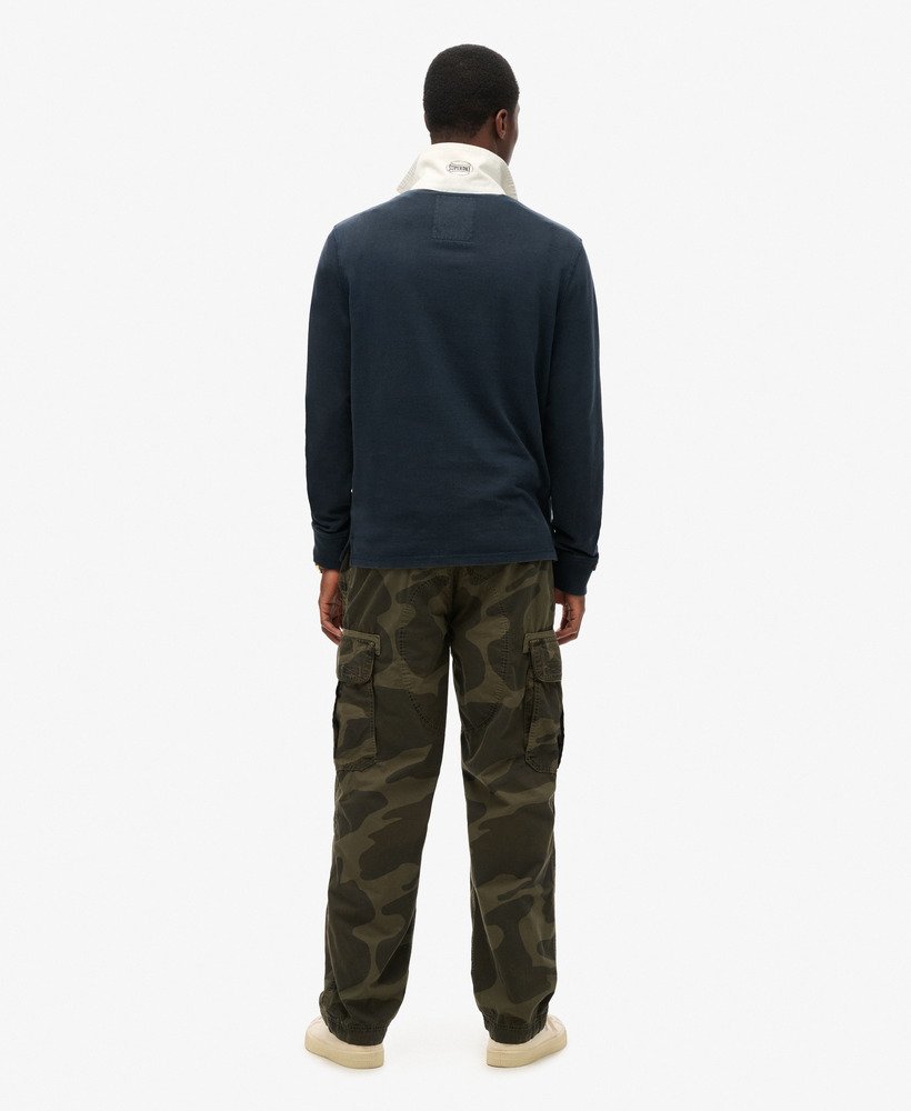 wijde parachutebroek in telo olive camo