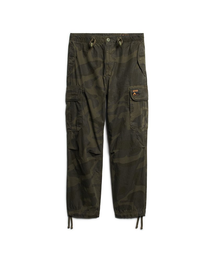 wijde parachutebroek in telo olive camo