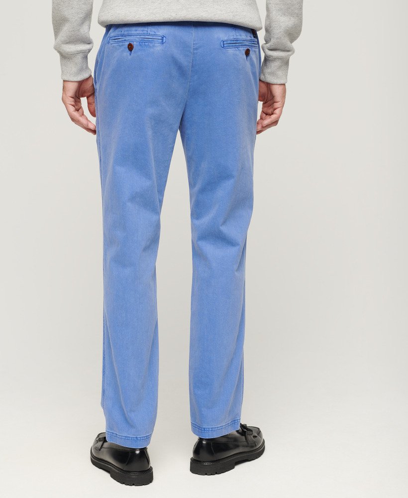 internationale chino broek in azuurblauw