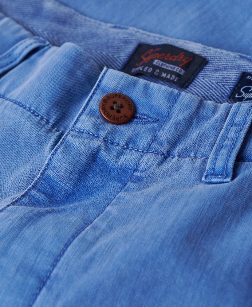 internationale chino broek in azuurblauw