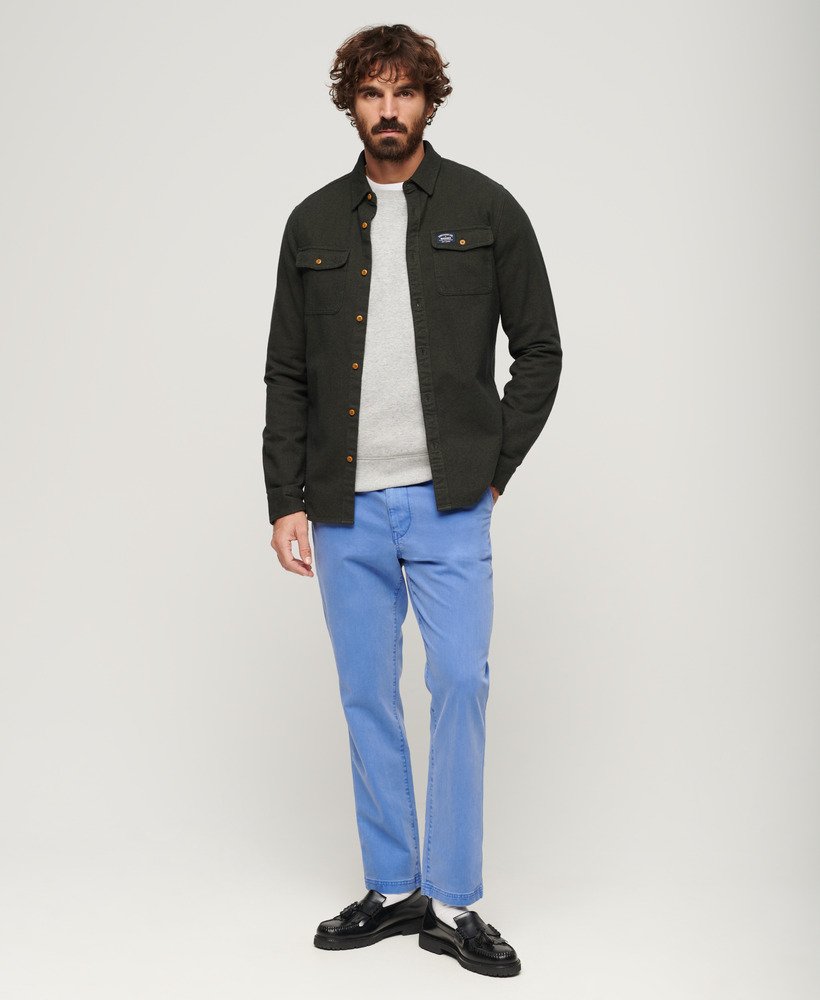 internationale chino broek in azuurblauw