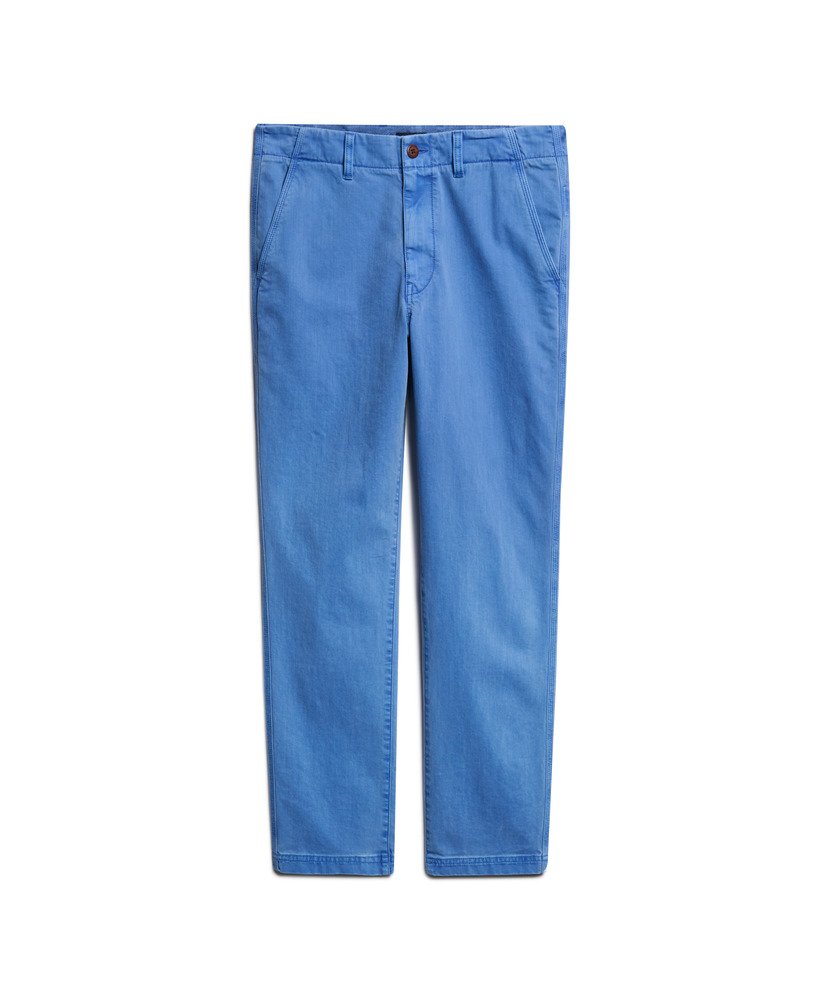 internationale chino broek in azuurblauw