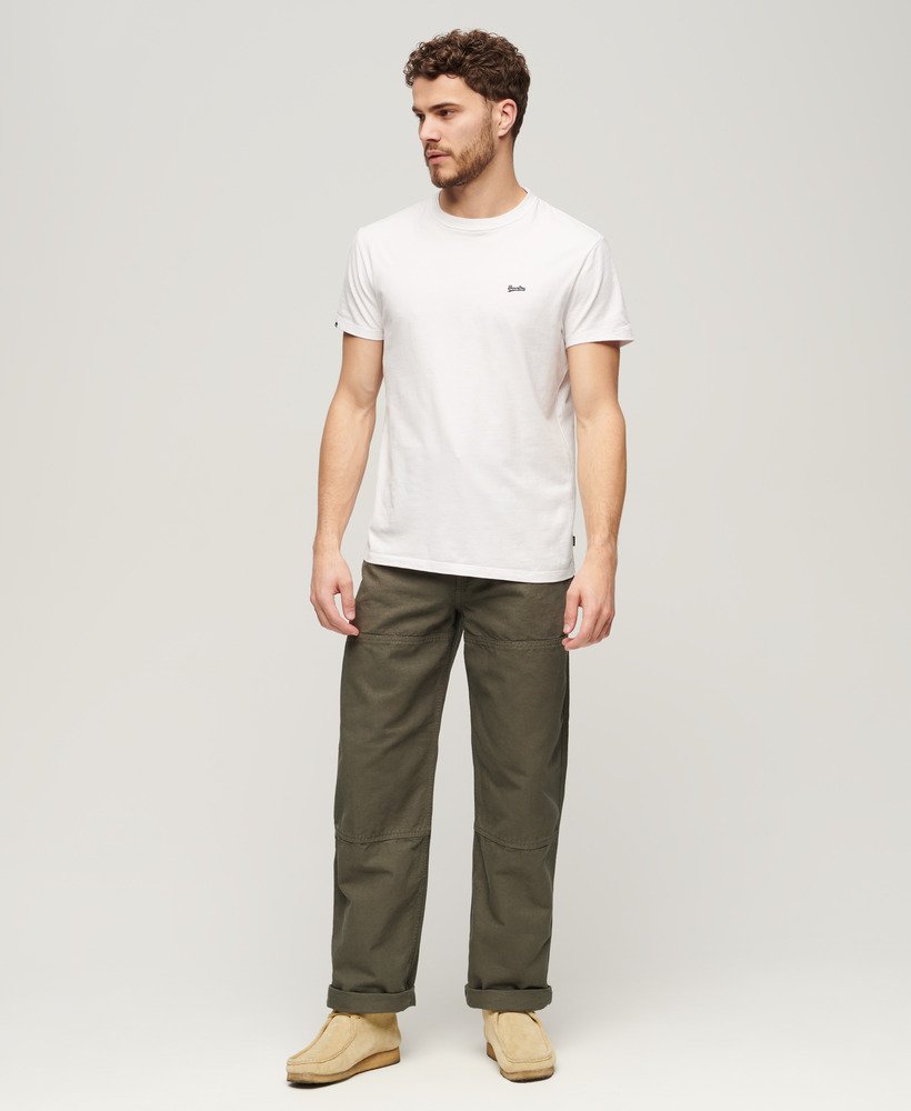 vintage timmermansbroek in dof bruin.
