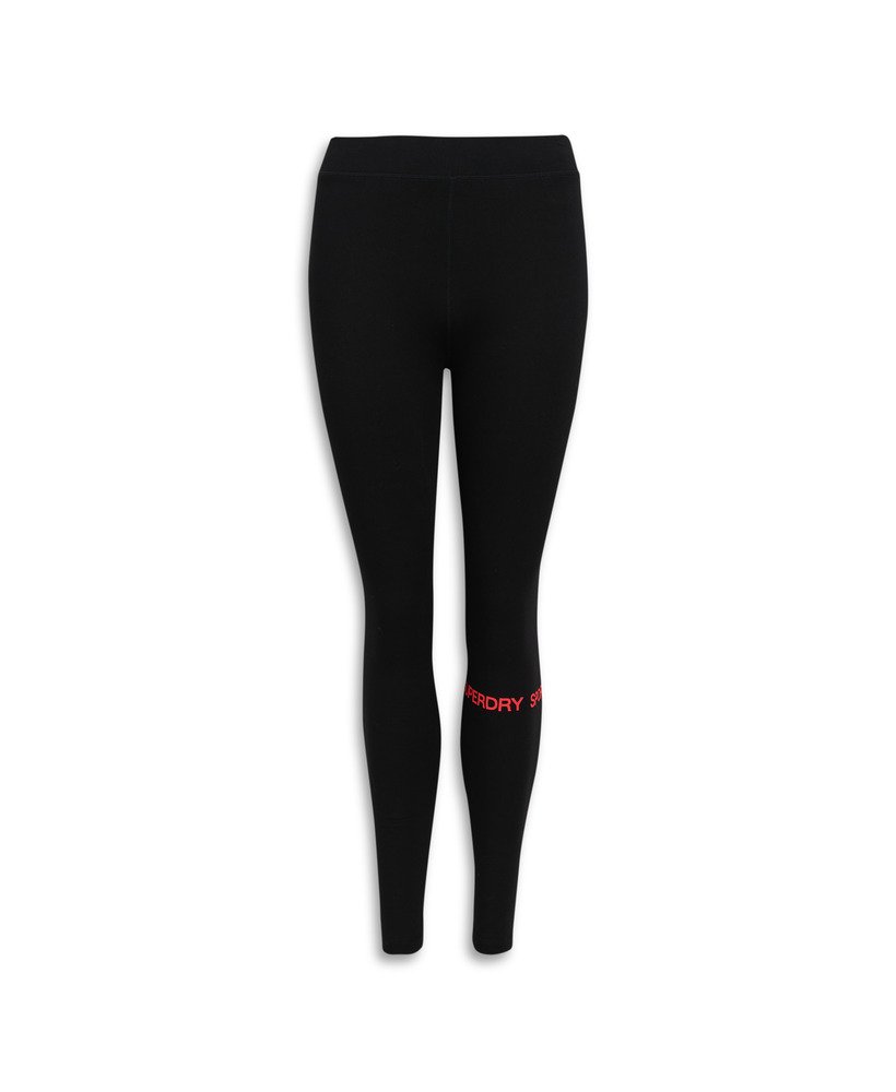 sportieve legging met hoge taille in zwarthypervuurroze