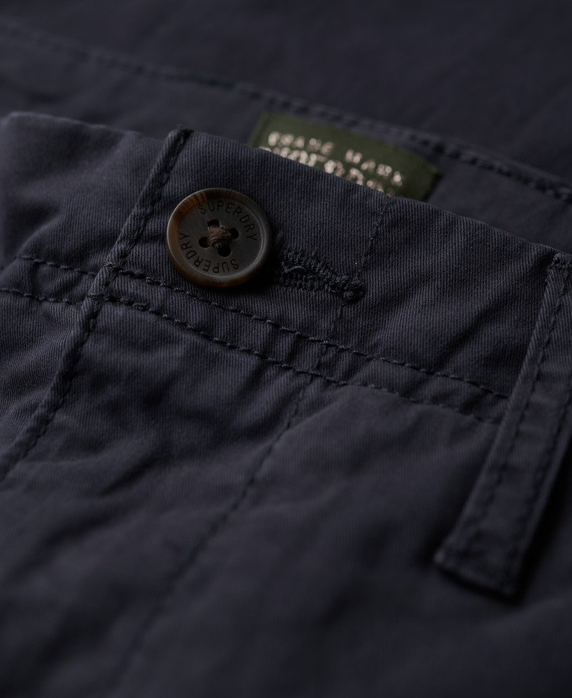 chino broek met middelhoge taille in eclipse navy
