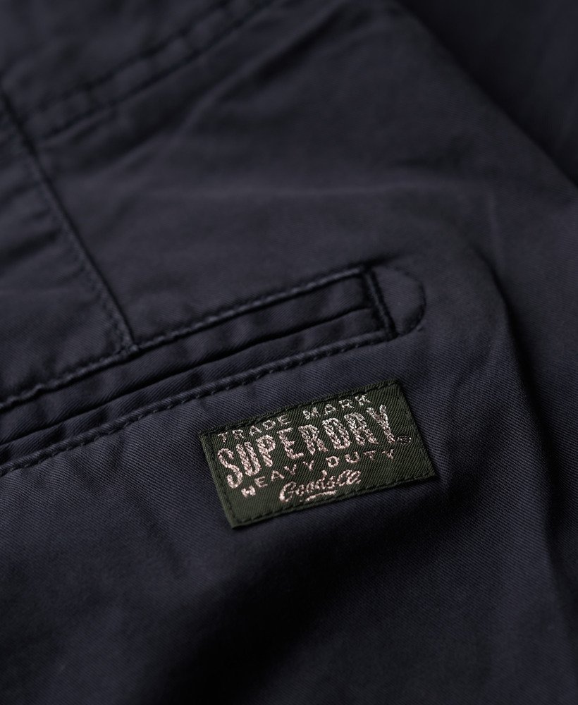 chino broek met middelhoge taille in eclipse navy