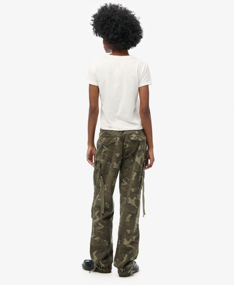 lage para cargo broek in outline camouflage