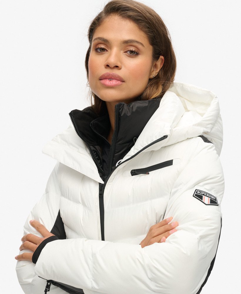ski luxe puffer jacket in optic