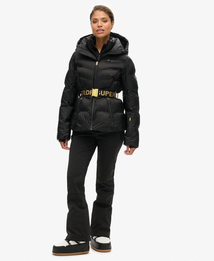 ski luxe pufferjack in zwart