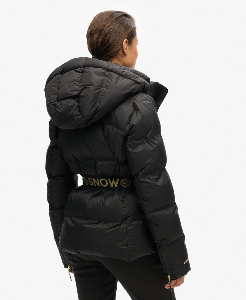 ski luxe pufferjack in zwart