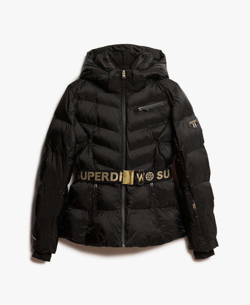 ski luxe pufferjack in zwart