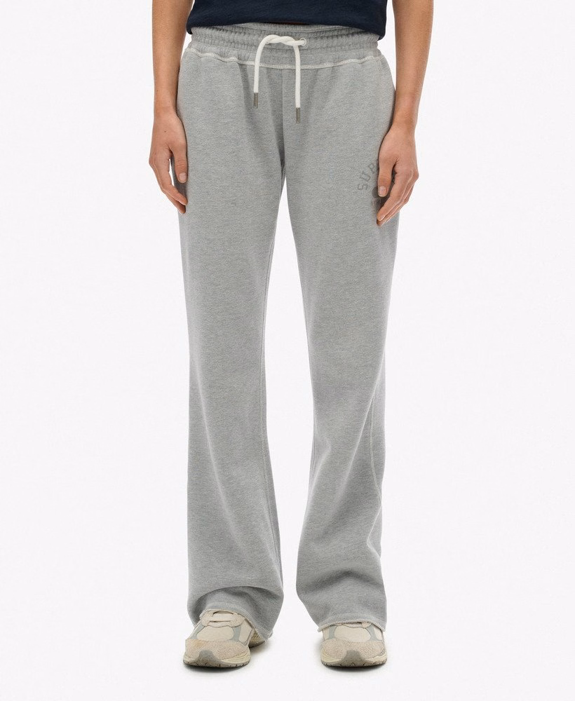 Sportieve joggingbroek met print en wijde pijpen