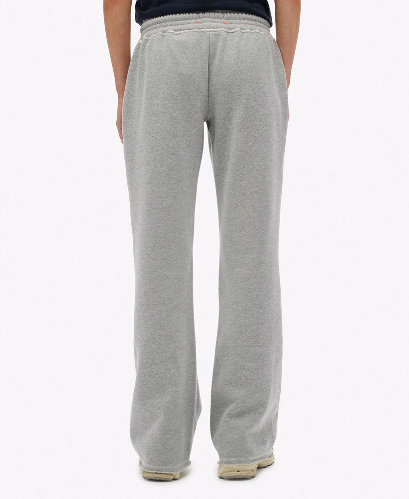 Sportieve joggingbroek met print en wijde pijpen