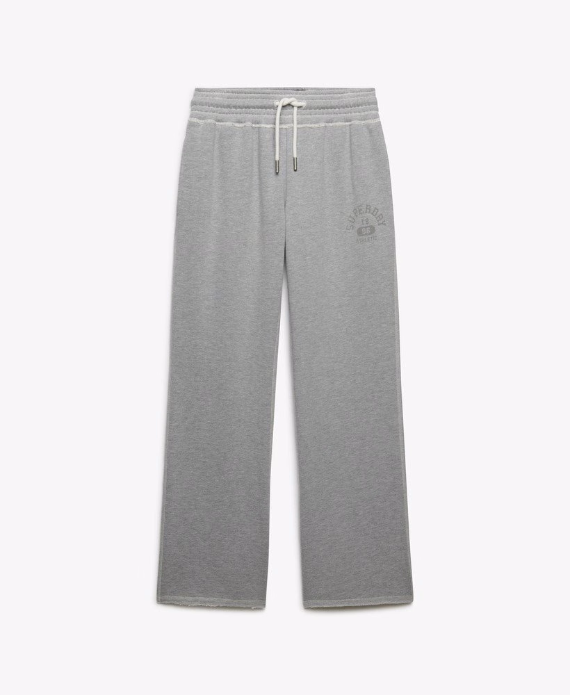 Sportieve joggingbroek met print en wijde pijpen