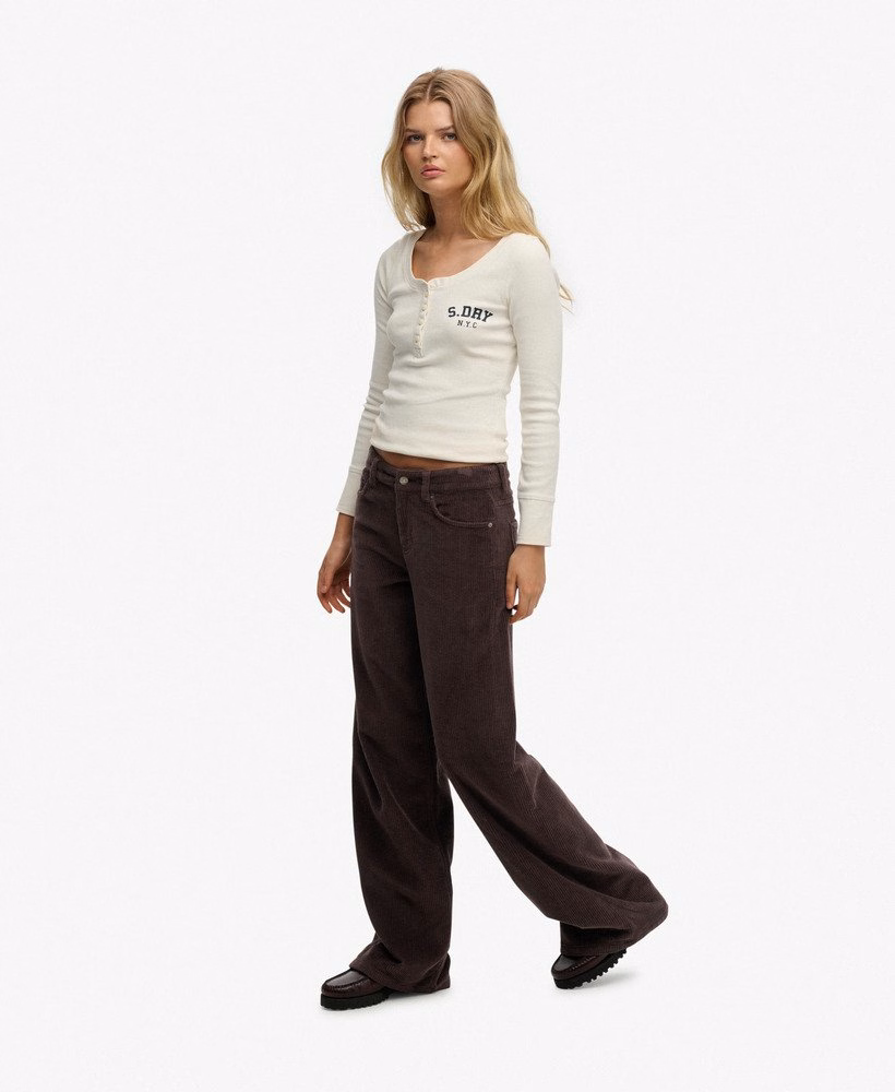 Mid Rise Baggy Jumbo Cord Pants