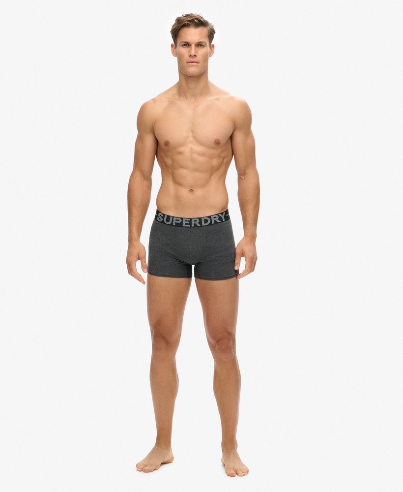 biologisch katoenen boxershorts driepack in raven black marl.