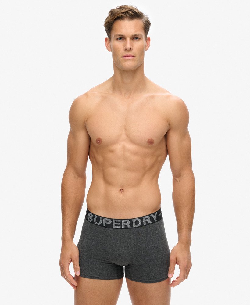 biologisch katoenen boxershorts driepack in raven black marl.