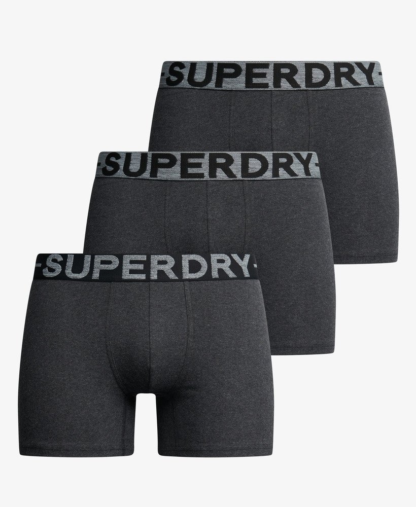 biologisch katoenen boxershorts driepack in raven black marl.