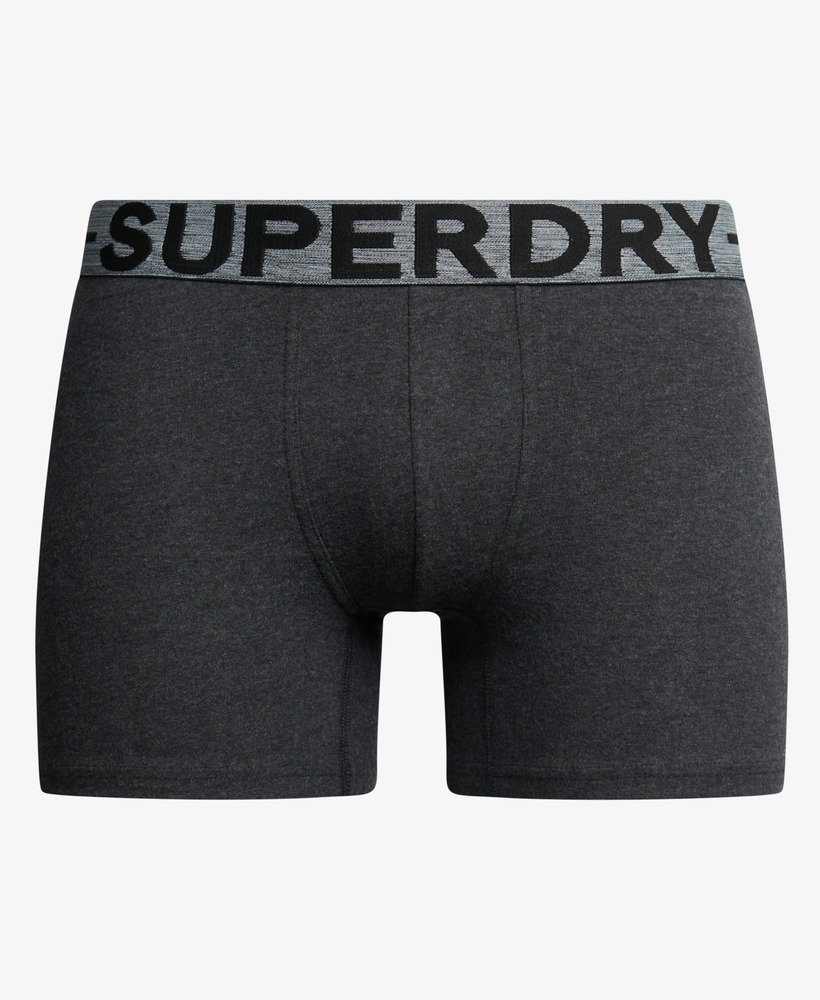 biologisch katoenen boxershorts driepack in raven black marl.