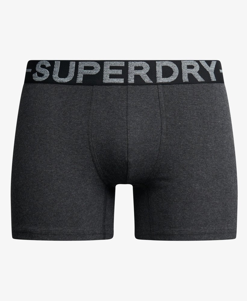 biologisch katoenen boxershorts driepack in raven black marl.