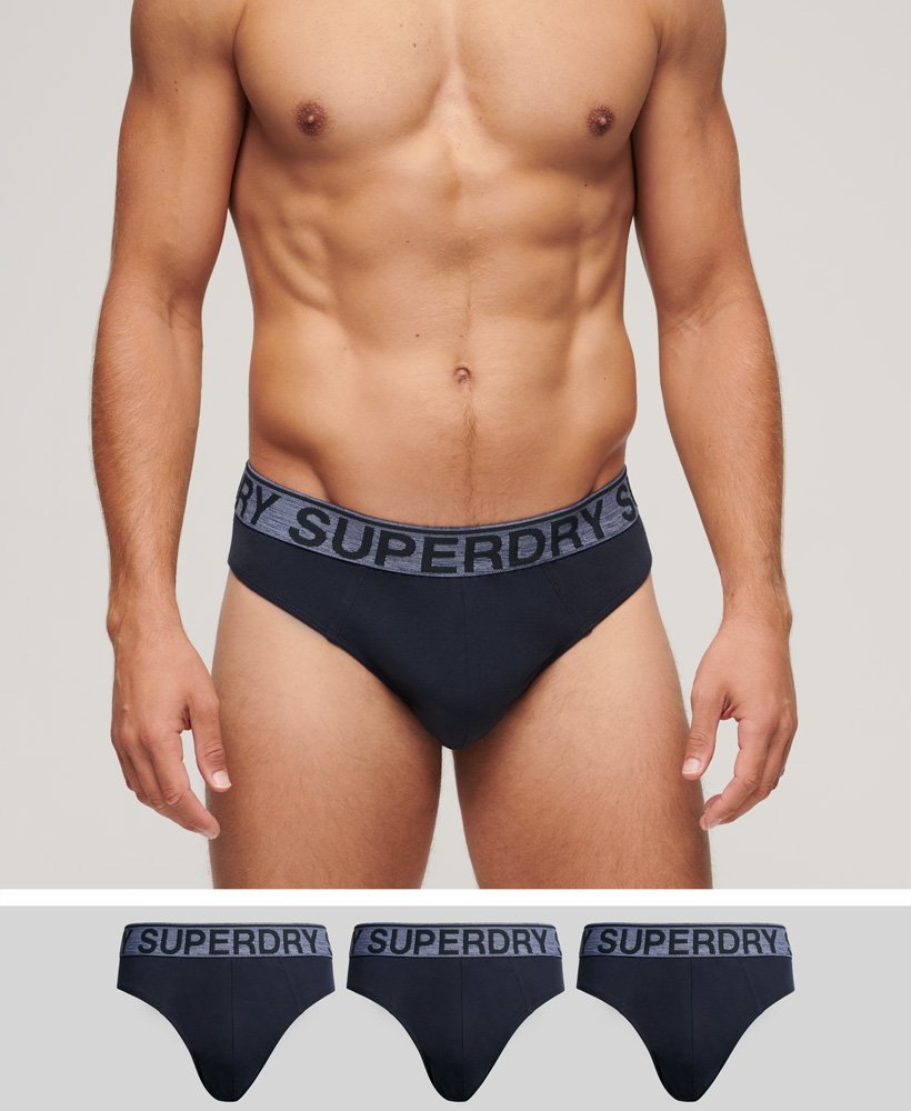 biologisch katoenen slips driepack in eclipse navy